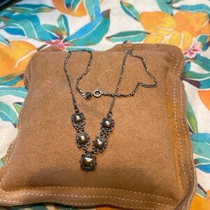 Sterling silver and brass plated necklace. 16”.